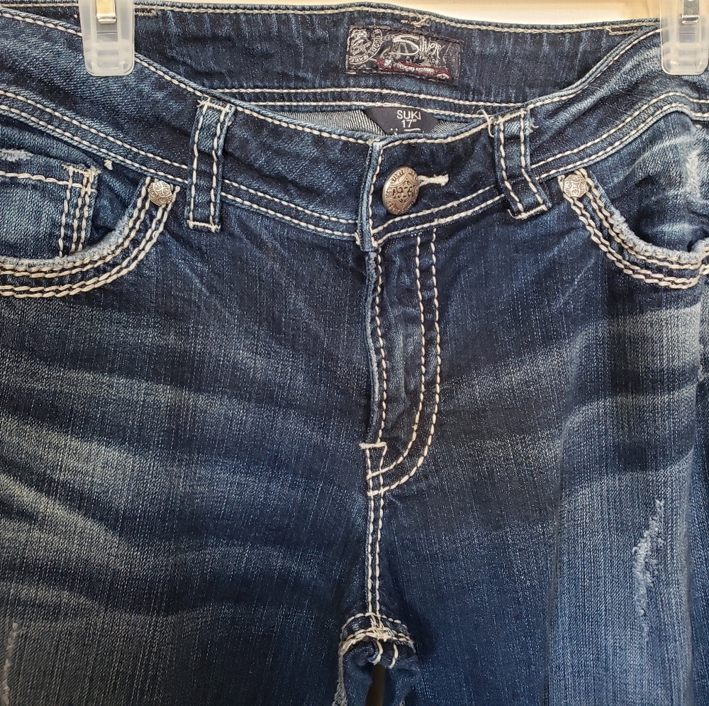 Silver Jean's, Distressed Size 34/31